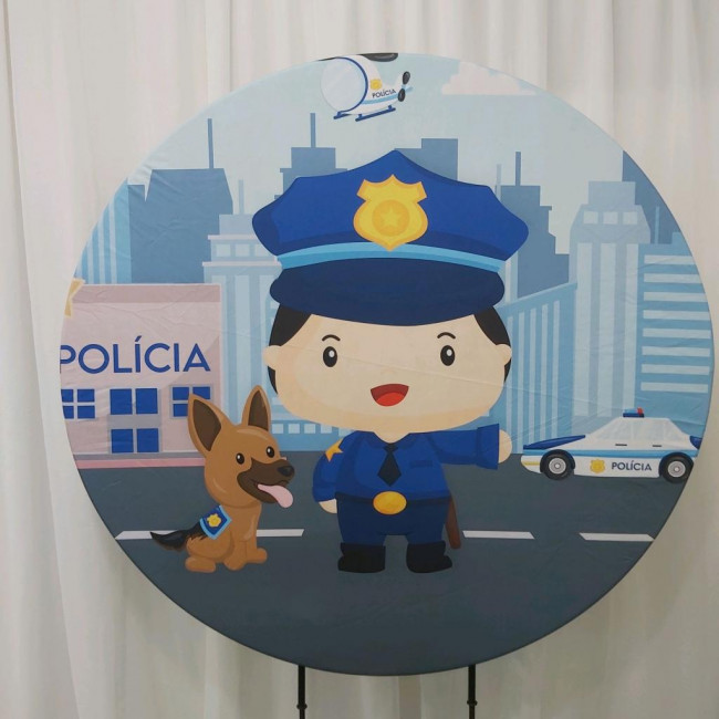 Capa Painel sublimado Policia