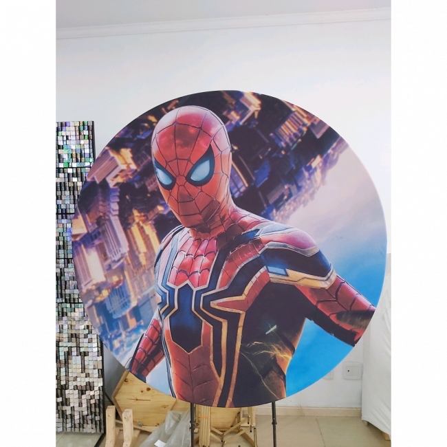 Capa sublimada Painel redondo Homem Aranha 03