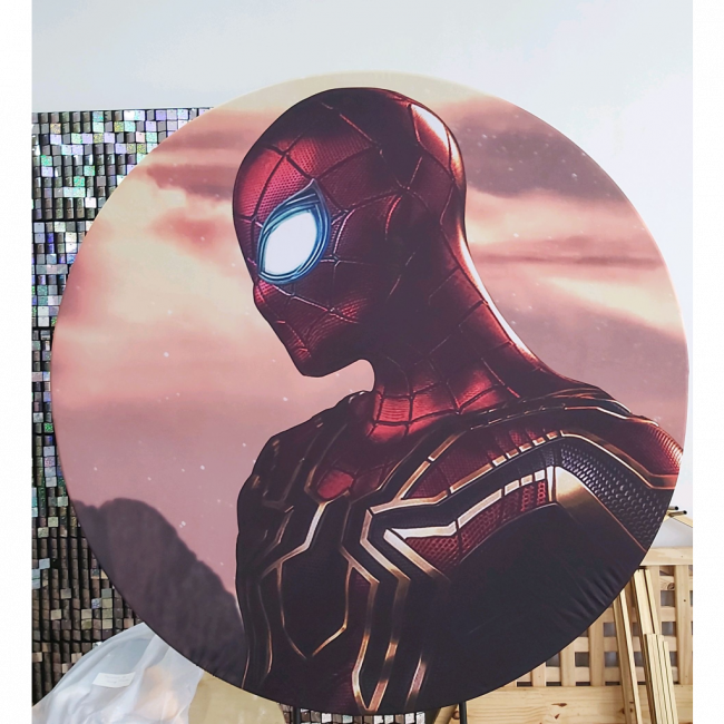 Capa sublimada Painel redondo Homem Aranha 04