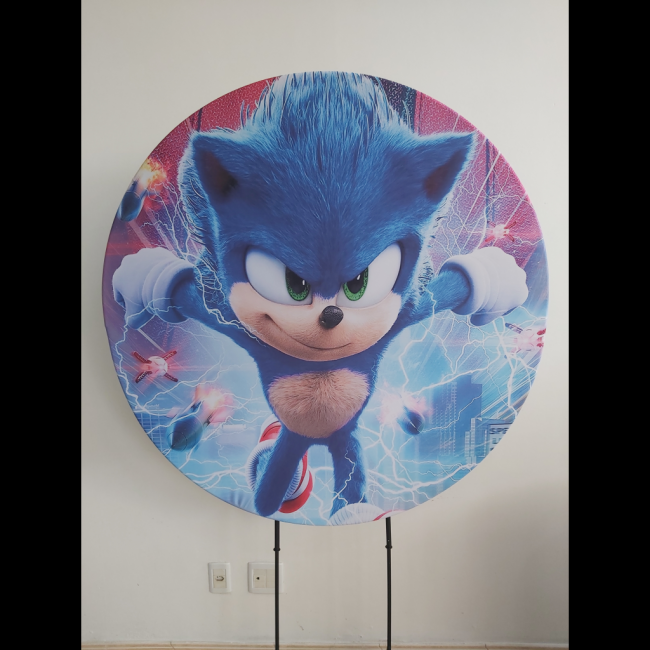 Capa sublimada Painel redondo Sonic