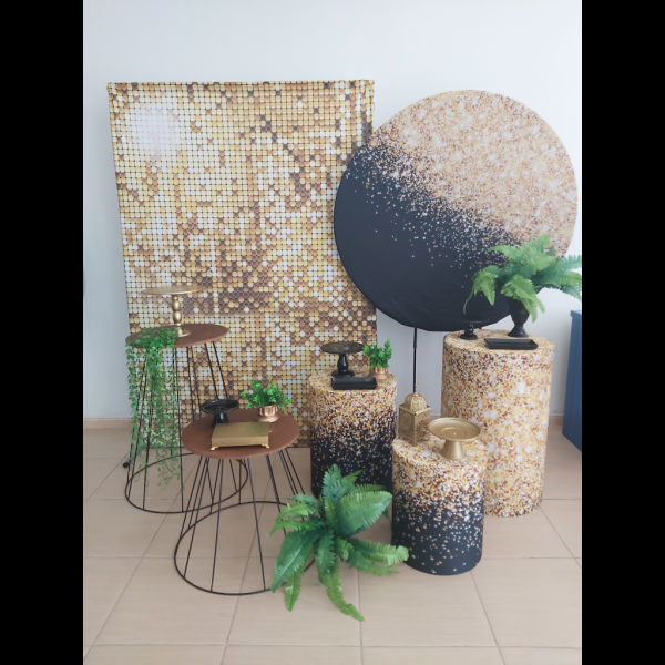 Decoração Preto e dourado