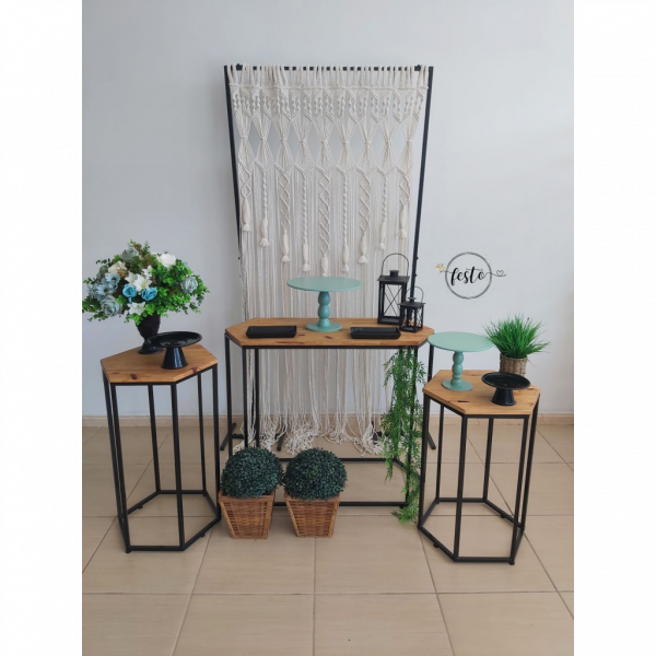 Decoração preto e verde eucalipto