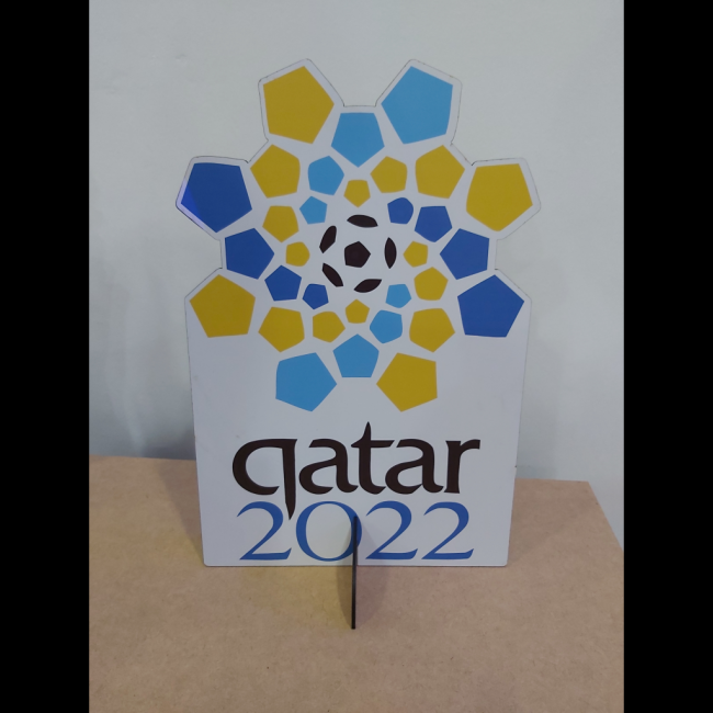 Display de mesa qatar copa do mundo futebol