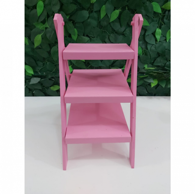 Escada mdf de mesa rosa claro