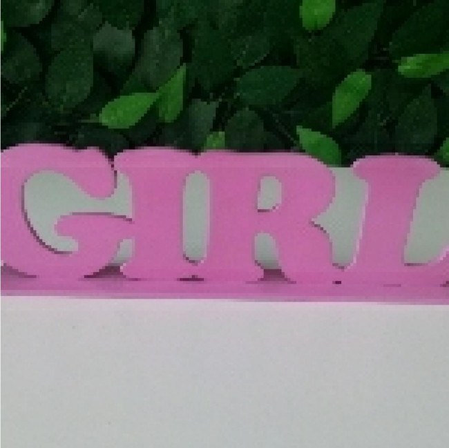 Girl mdf rosa claro