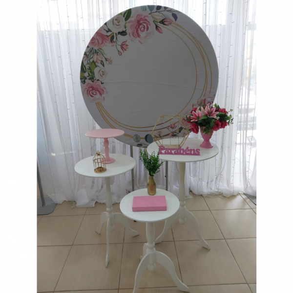 Kit decoração branco e rosa