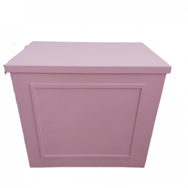 Mesa boiserie  dobrável rosa claro