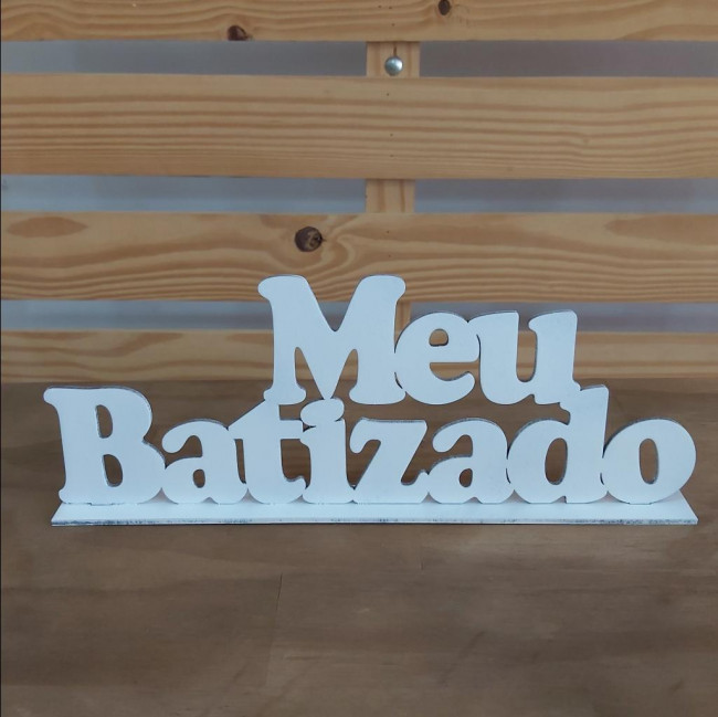 Meu batizado mdf branco