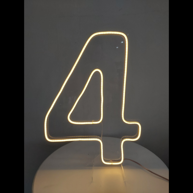 Numero acrílico com Led 4