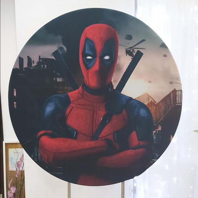 Capa sublimada Painel redondo Deadpool