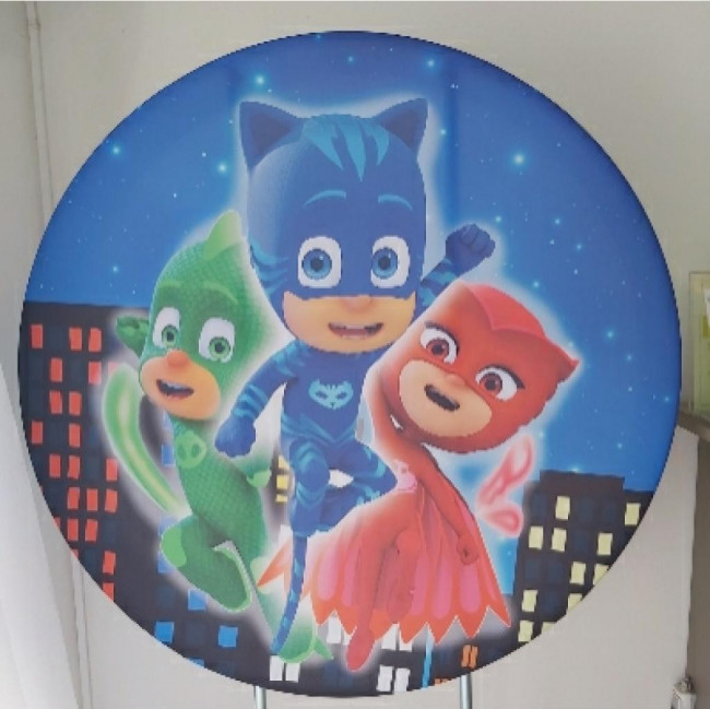 Capa sublimada Painel redondo Pj masks