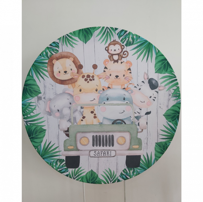 Capa sublimada Painel redondo Safari carro