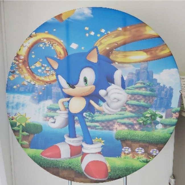 Capa sublimada Painel redondo Sonic