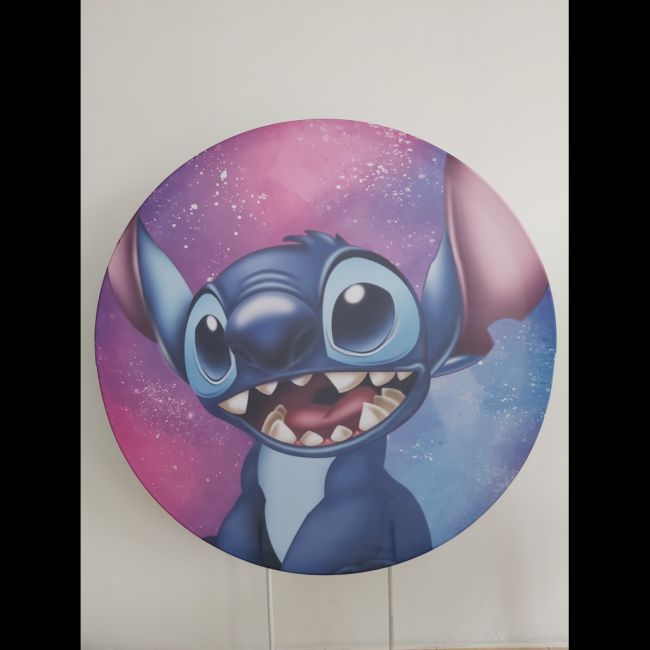 Capa sublimada Painel redondo Stitch