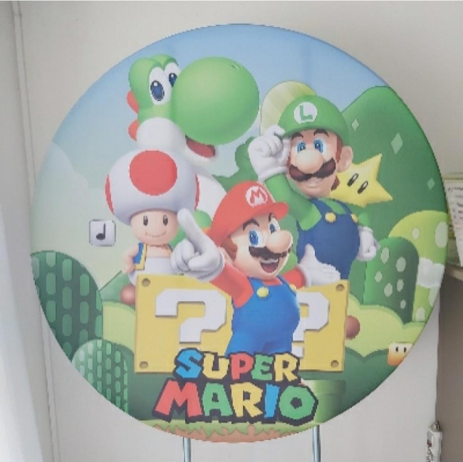 Capa sublimada Painel redondo Super Mario