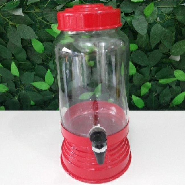 Suqueira de vidro 3,2l vermelho