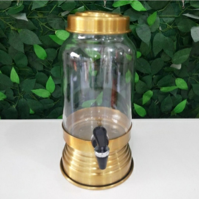 Suqueira de vidro 3,2l dourado