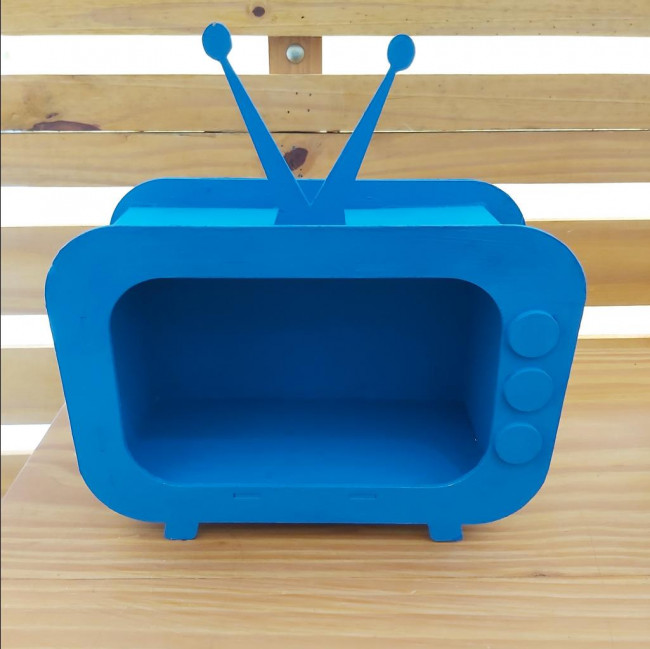 TV mdf  azul