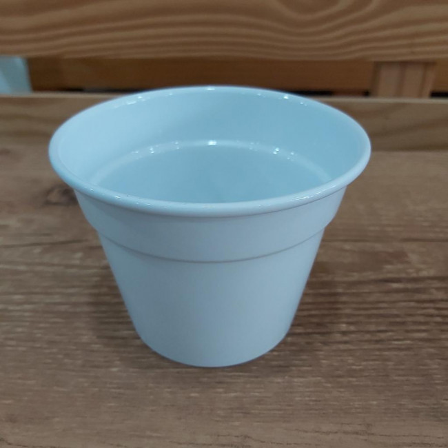 Vaso metal branco P