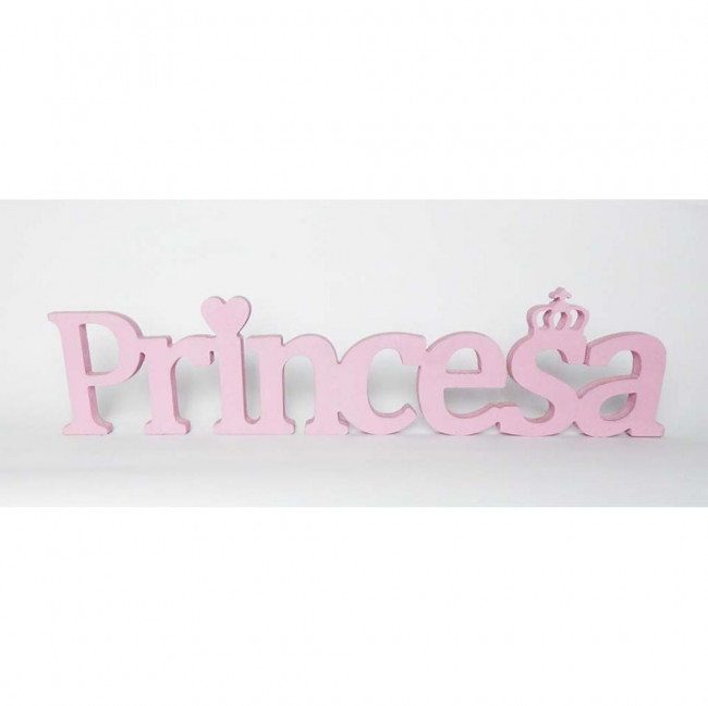 LETREIRO PRINCESA ROSA MDF