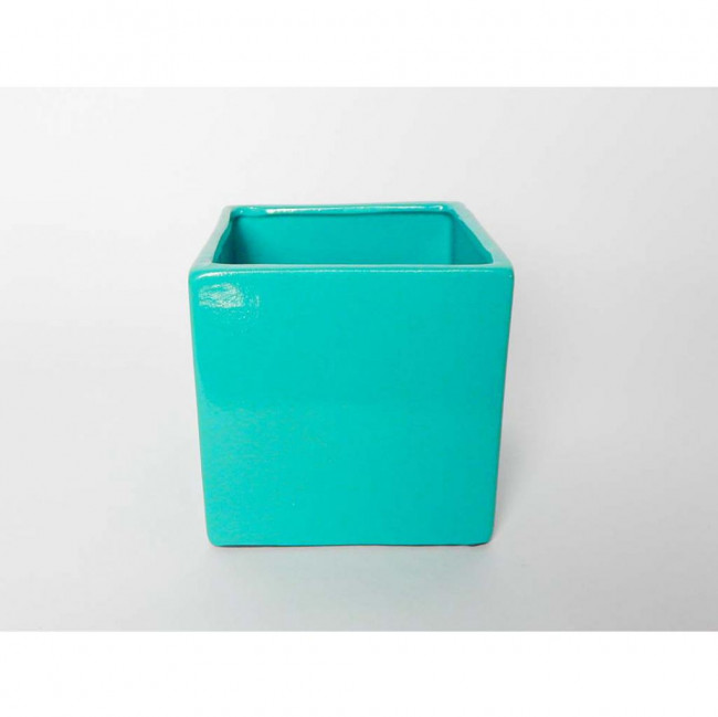 CACHEPOT CERAMICA QUADR VERDE