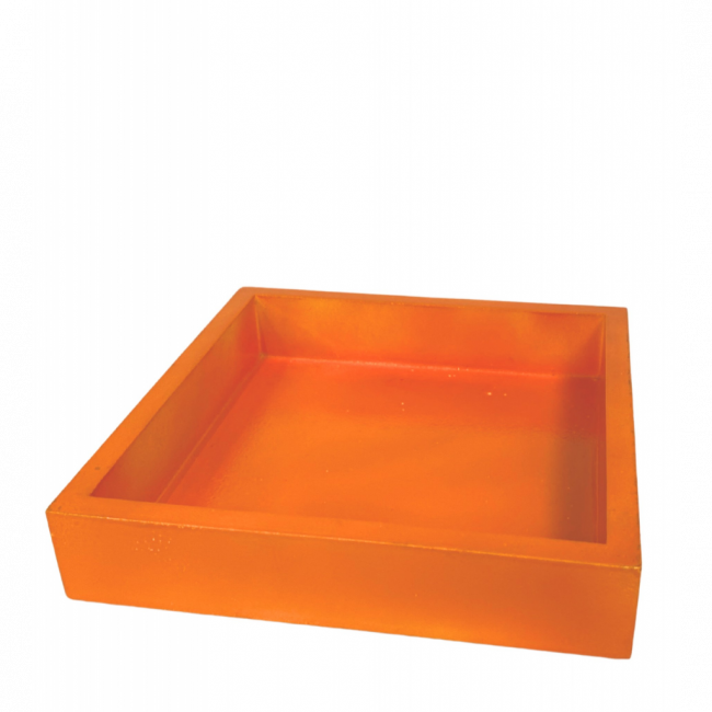 CAIXA MDF QUADRADA - LARANJA