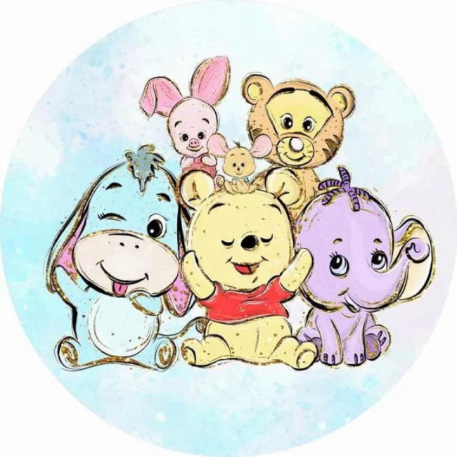 CAPA  PAINEL POOH AQUARELA  1,50 DIAM