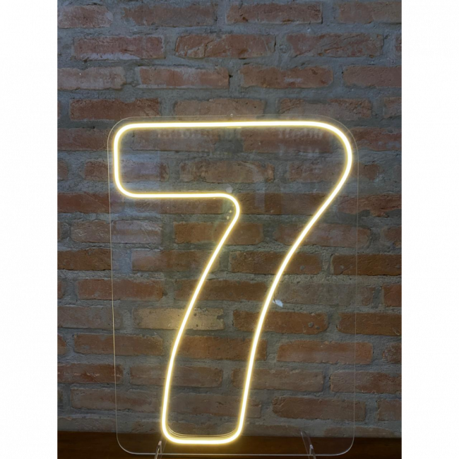 NUMERO 7 LED NEON GR