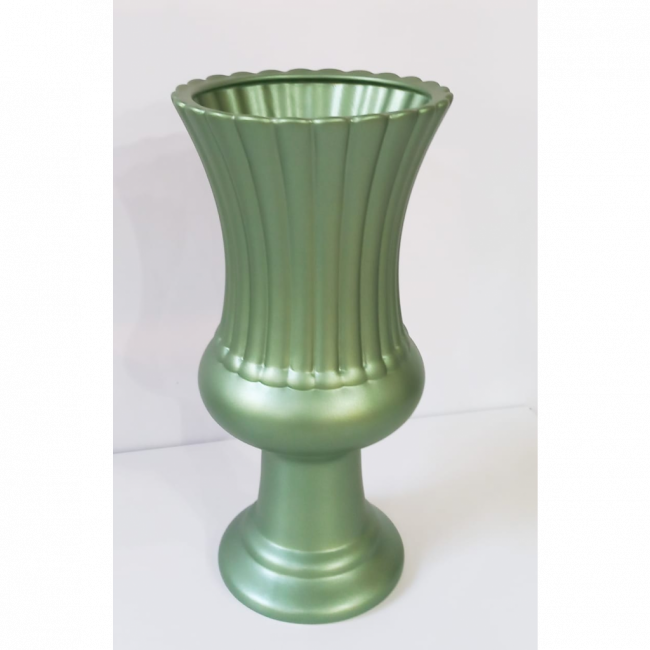 VASO RAVENA VERDE METALICO GD