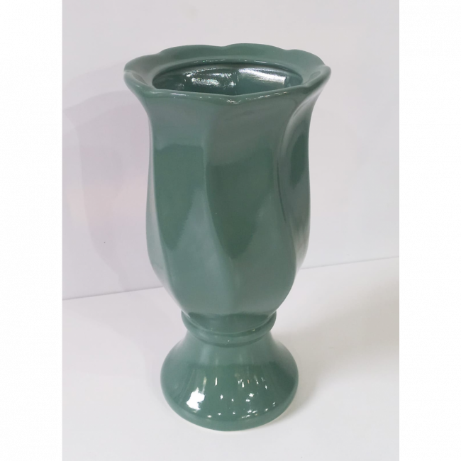 VASO TORCIDO VERDE EUCALIPTO