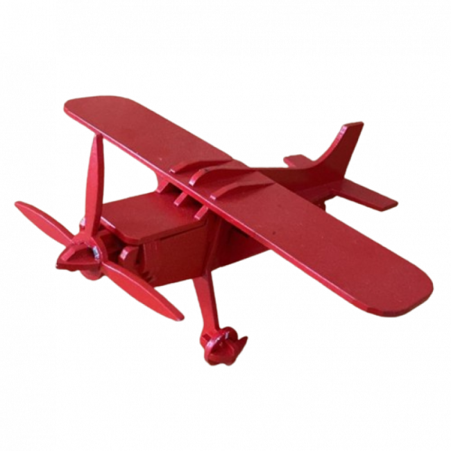 AVIÃO MDF VERMELHO MEIO DE TRANSPORTES