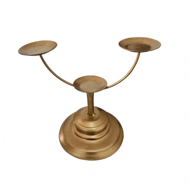 CANDELABRO FERRO DOURADO P