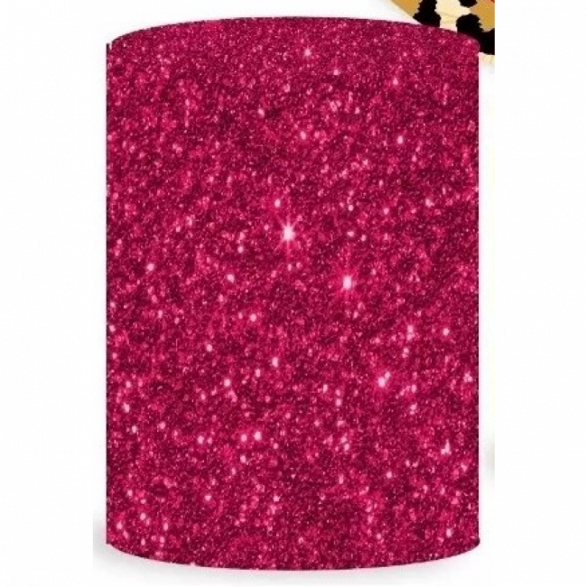 CAPA CILINDRO DONA ONÇA GLITTER PINK M