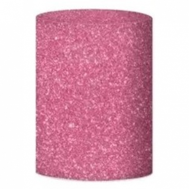 CAPA CILINDRO FLORIDO MOSAICO 3D GLITTER ROSA M