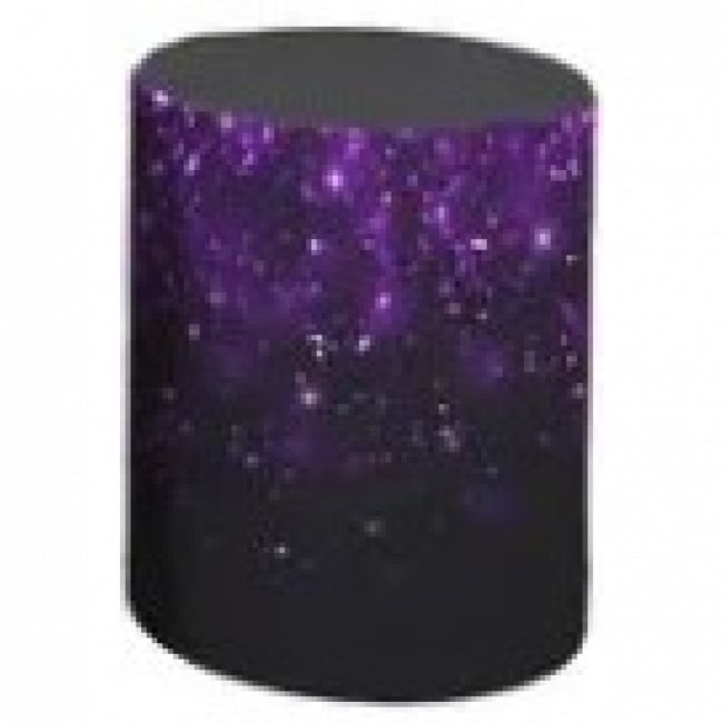 CAPA CILINDRO PRETO COM GLITTER ROXO P