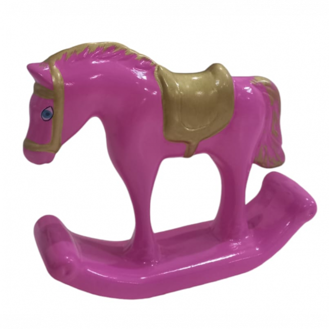 CAVALINHO DE BALANÇO BRINQUEDO ROSA