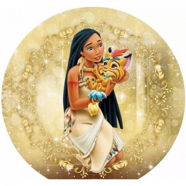 PAINEL REDONDO PRINCESA POCAHONTAS