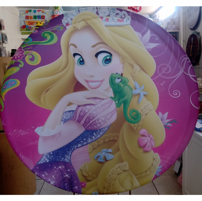 PAINEL REDONDO RAPUNZEL ENROLADOS