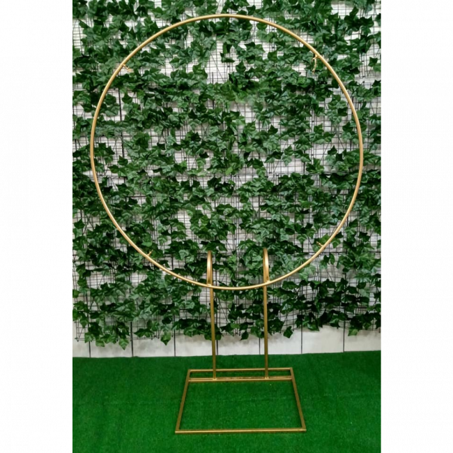 PAINEL REDONDO SUPORTE ARCO FERRO DOURADO 1,30