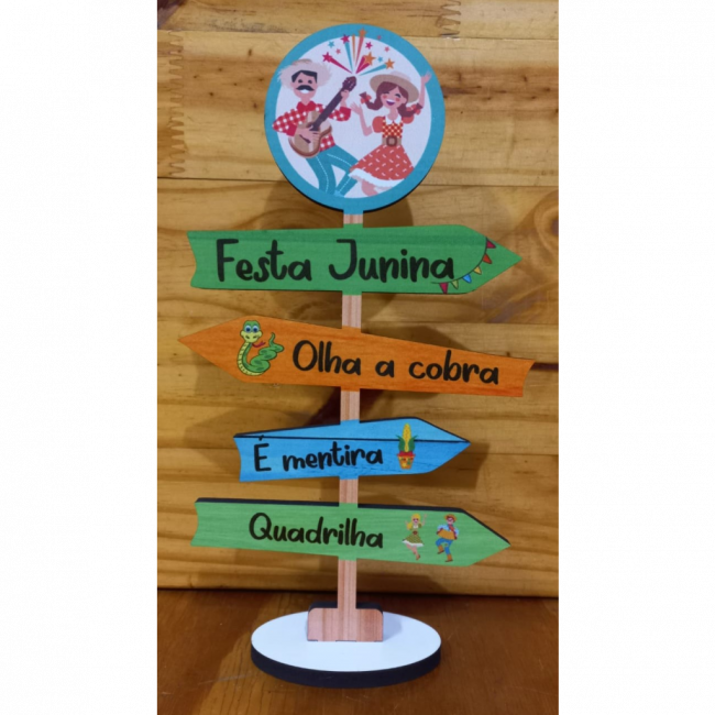 PLACA SETA MDF FESTA JUNINA