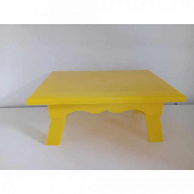 SUPORTE PARA DOCES BANQUINHO ACRÍLICO AMARELO