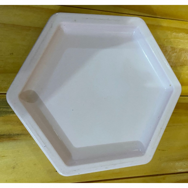 SUPORTE PARA DOCES BAIXO HEXÁGONO ACRILICO BRANCO