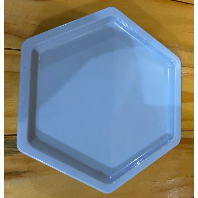 SUPORTE PARA DOCES BAXIO HEXÁGONO ACRÍLICO AZUL CLARO