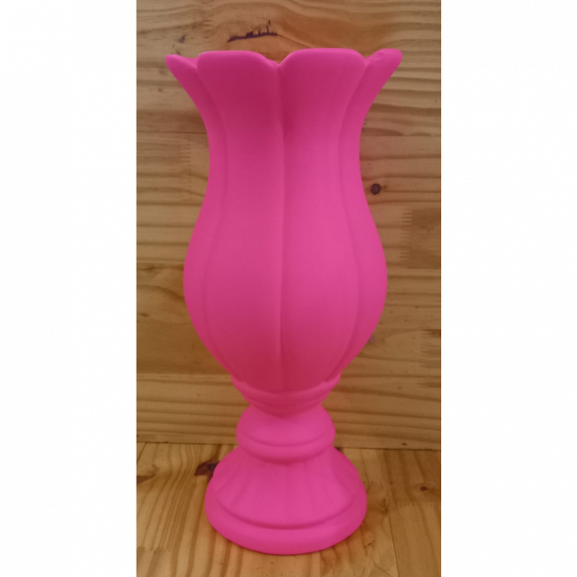 VASO TAÇA FLOR G PINK NEON