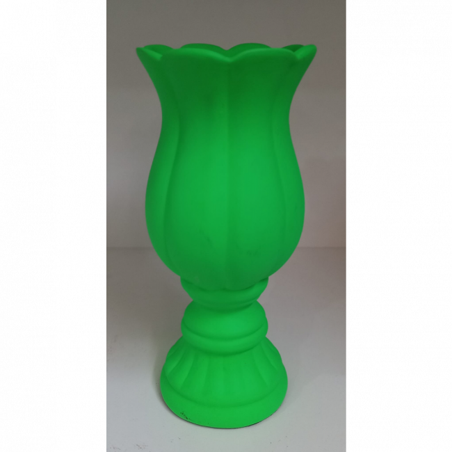 VASO TAÇA FLOR P VERDE NEON