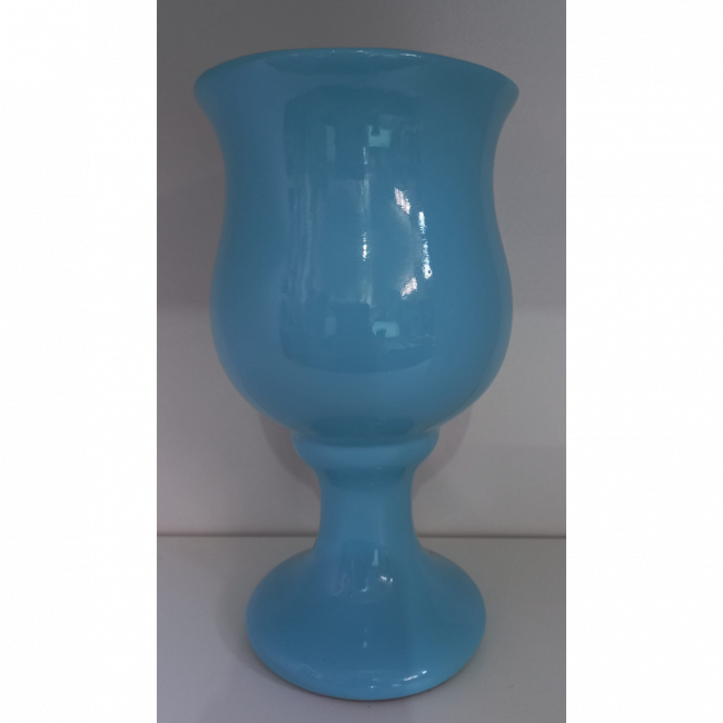 VASO TAÇA M AZUL CLARO