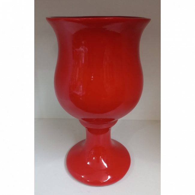 VASO TAÇA M VERMELHO