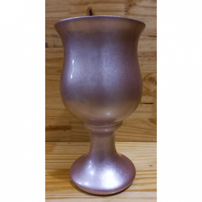 VASO TAÇA ROSÊ CINTILANTE