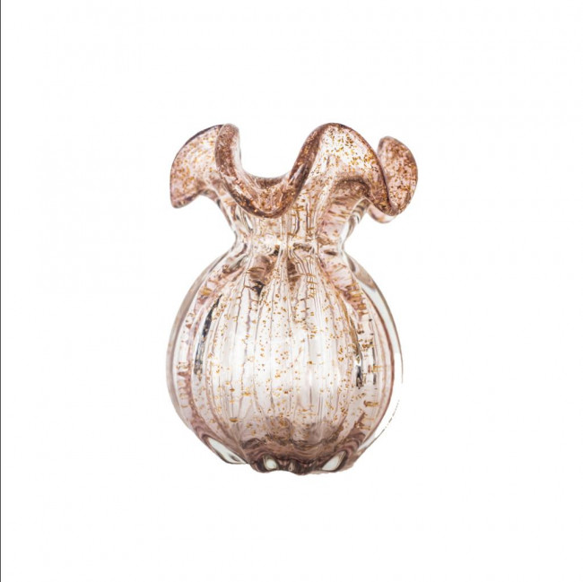 Murano Rose com Pingo Dourado