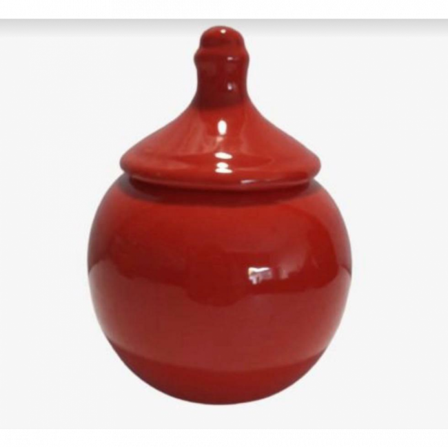 Pote Bojudo Cerâmica Vermelho